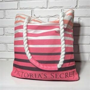 Victoria Secret Tote Bag Beach Day Bag Extra Large Pink​​